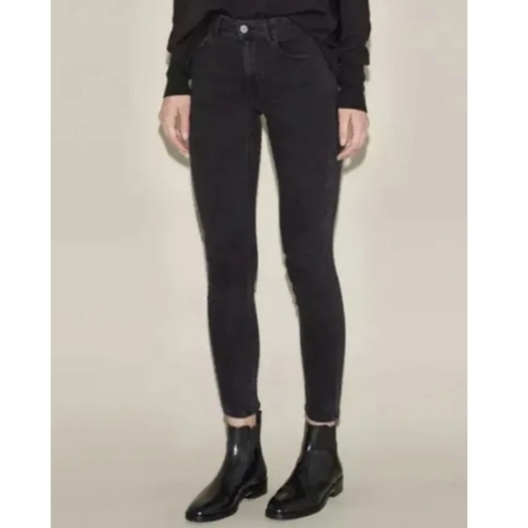 Acne Studios Skin 5 Crop Jeans Used Black - Picture 1 of 5